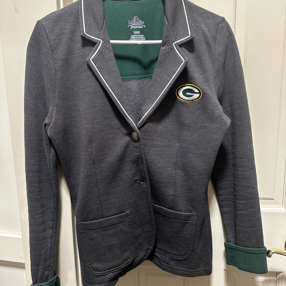 Women's Packers Gray Blazer Logo